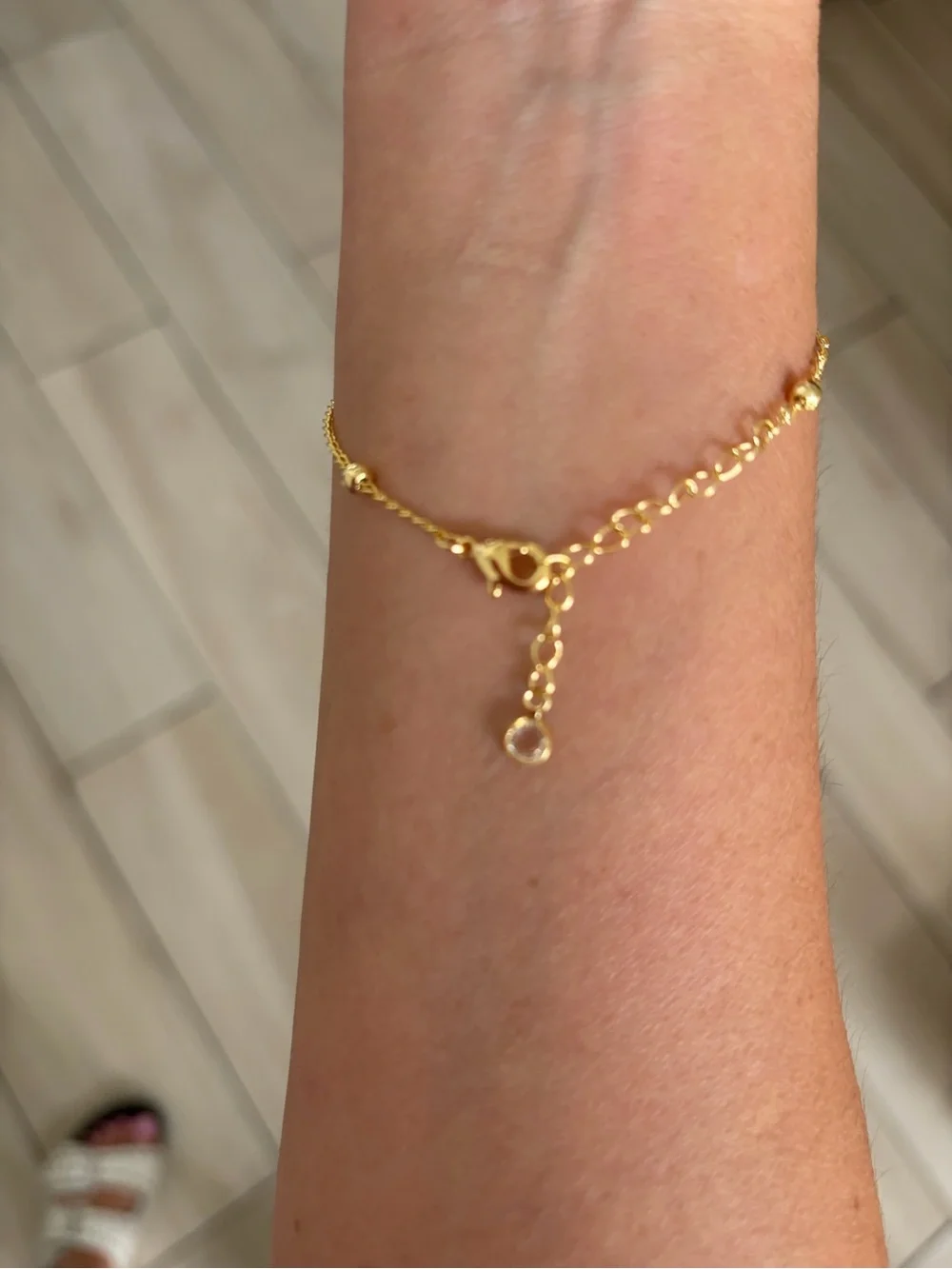 Delicate Gold  plated Hand Chain Bracelet - Women's Body Jewelry